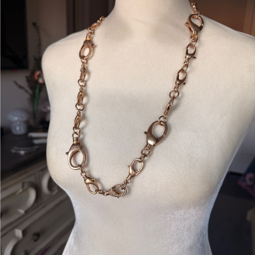 MarlaWynne Elegant Gold Lobster Claw Link Necklace